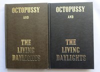 Jonathan Cape Octopussy. Most copies have brown cloth (left) but a few have black.