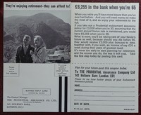 On Her Majesty’s Secret Service | Pan | Hawkey | X350. Prudential insurance postcard as found in 6th printing