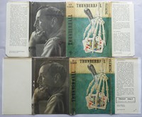 Thunderball | Cape | Uncorrected Proof. Proof jacket (lower) has different text on the flaps compared to the 1st edition (top)